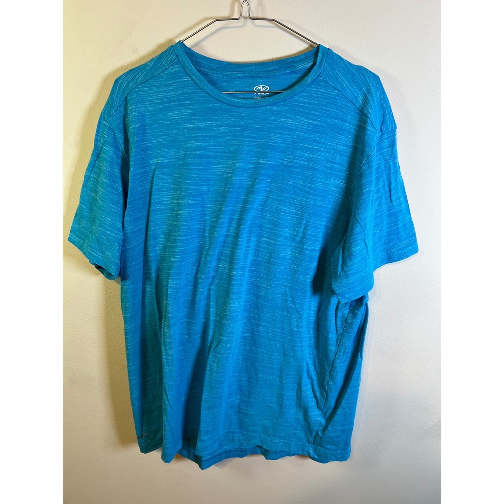 Athletic Works Mens T-Shirt Space Dye Performance Blue XL